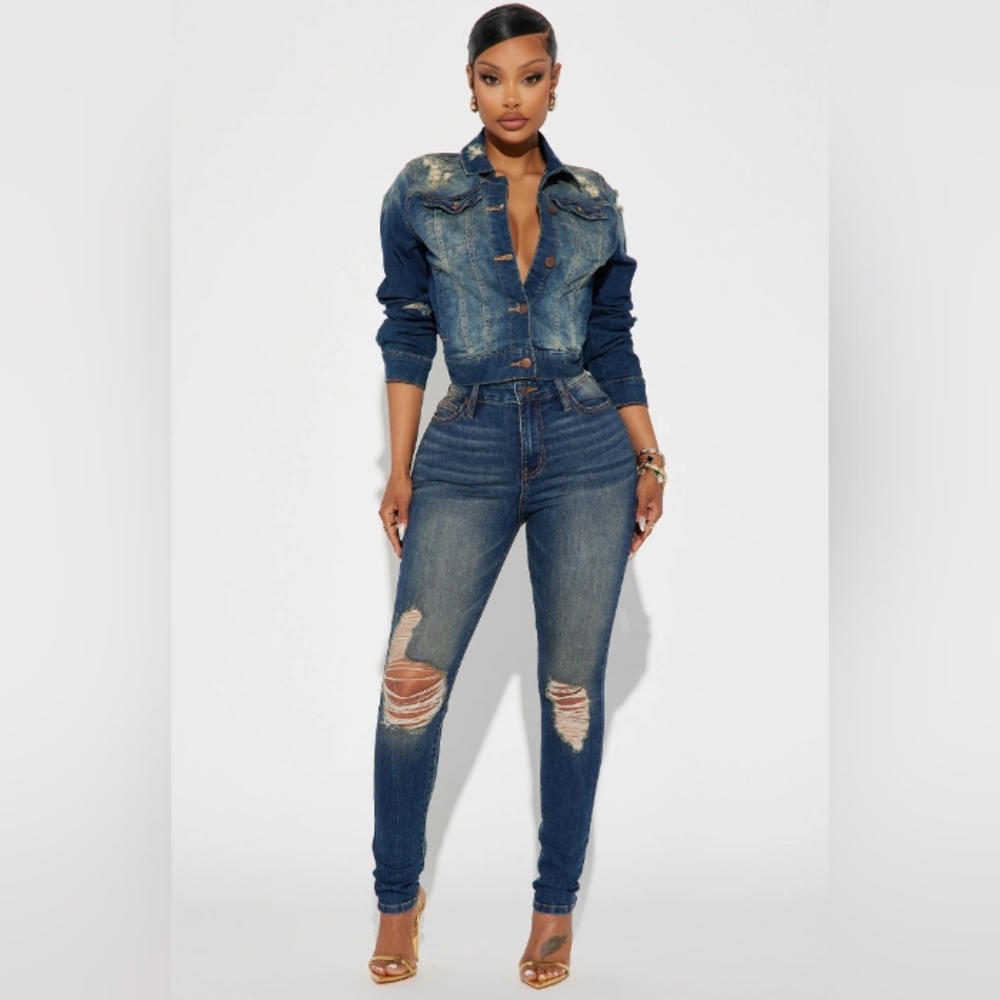 Distressed jeans